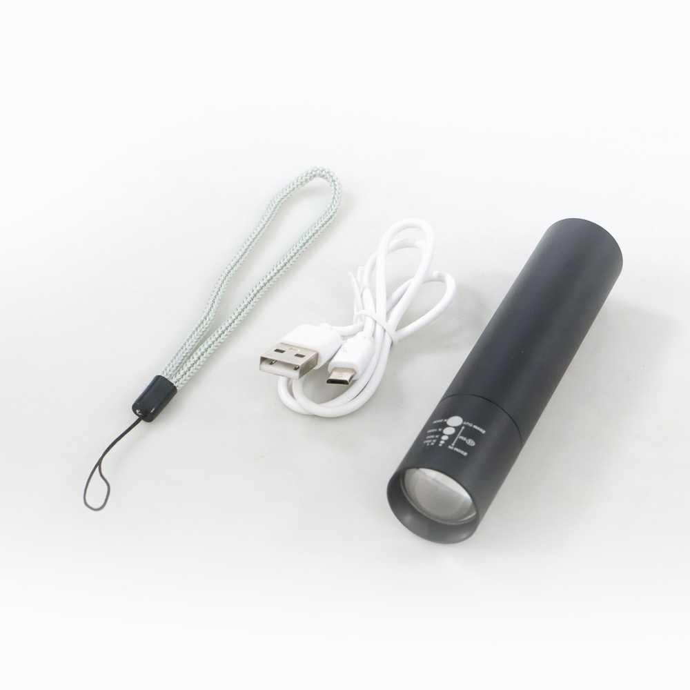 Albinaly Senter LED Mini USB Rechargeable Battery Cree XPE G-S199
