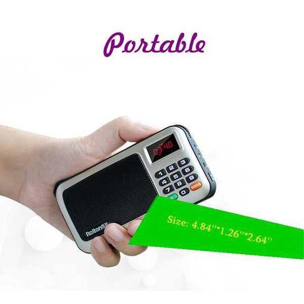 Rolton W405 Portable FM Radio Player TF Card 405
