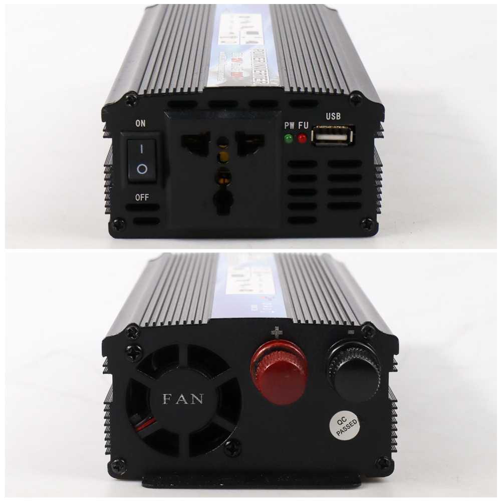 Taffware Rectangle Car Power Inverter DC 12V to AC 220V 2000W - PI2000