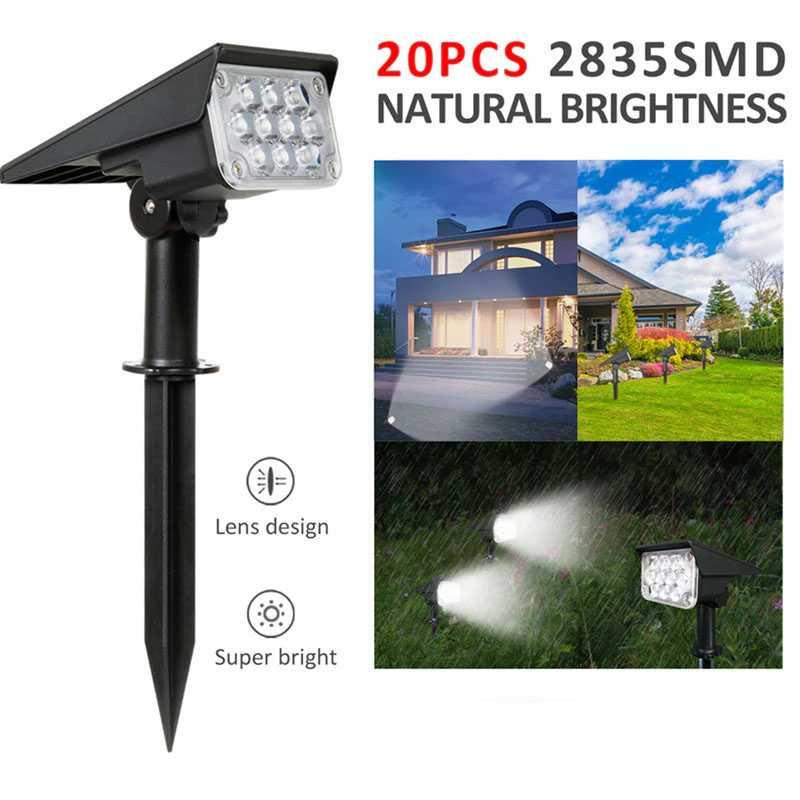 TaffLED Lampu Taman Outdoor Solar Power Waterproof 10 LED S-G2202