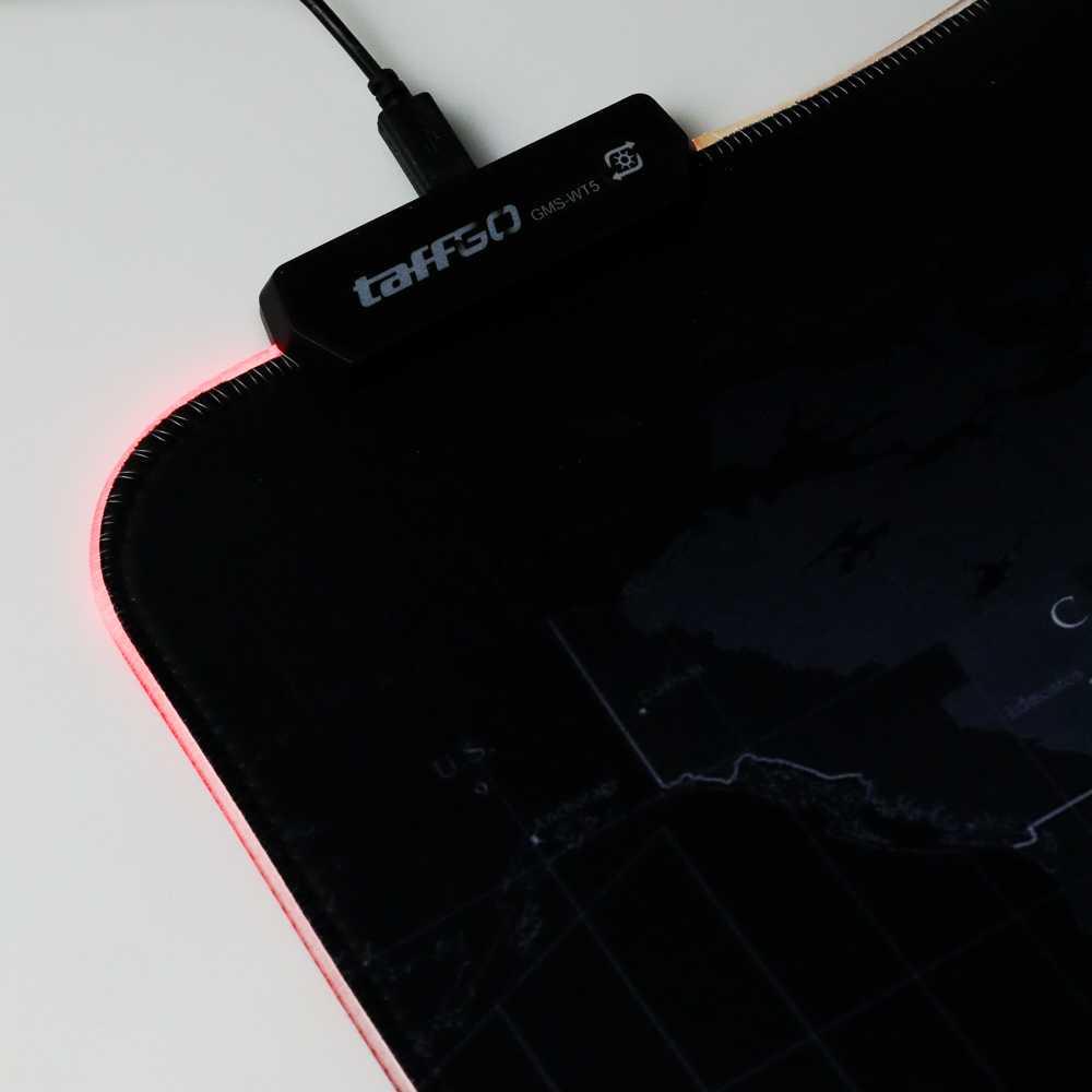 TaffGO Gaming Mouse Pad XL Peta Dunia + LED RGB - GMS-WT5