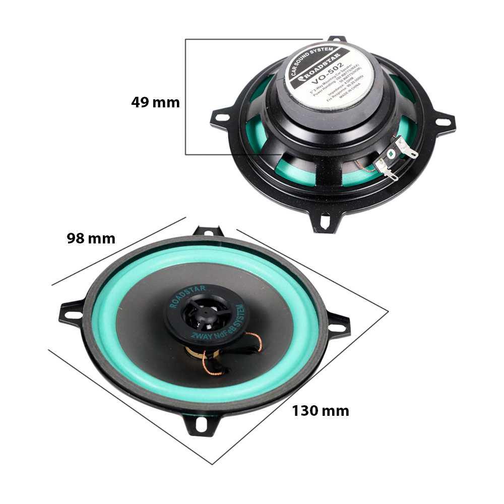 TaffSTUDIO Roadstar Speaker Mobil HiFi 5 Inch 100 W 1 PCS O-502 Mobil Pintu Subwoofer Karet Pintu Mobil Bass Subwoofer Mobil Speaker Mobil Karpet Mobil Avanza Speaker Subwoofer Tweeter Mobil Speaker Pintu Mobil Legacy Speaker Aktif Mobil Speker Mobil