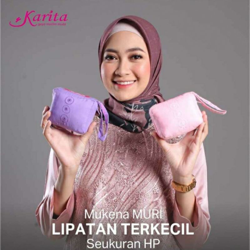 [New Arrival] Tren Mukena Mukena Muri Karita Atas Bawah Mukena Traveling Mini Petunia Mukena Terkeci