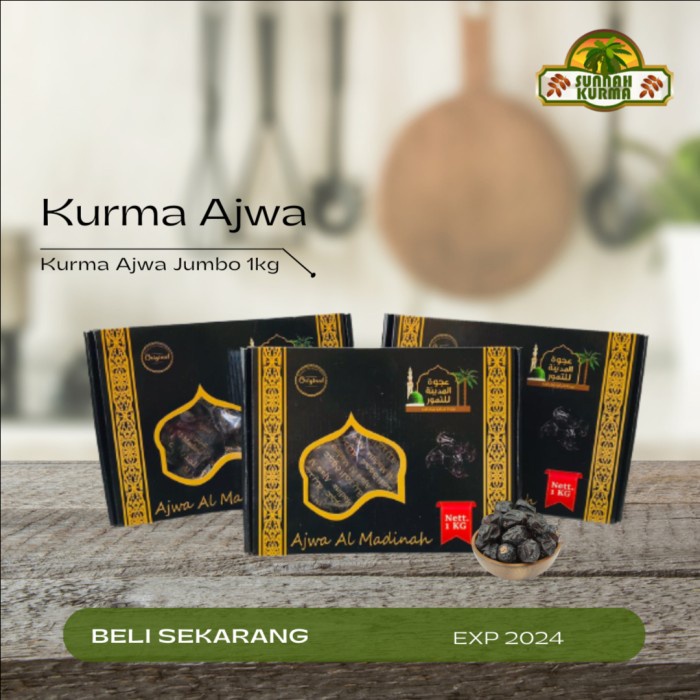 

✨NEW✨ -KURMA AJWA MADINAH JUMBO 1KG- 2.2.23