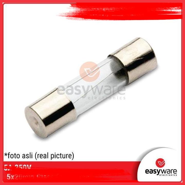(EASY) 5X20MM GLASS FUSE TUBE 5A 250V FUSE TABUNG 5A 250V CERAMIC