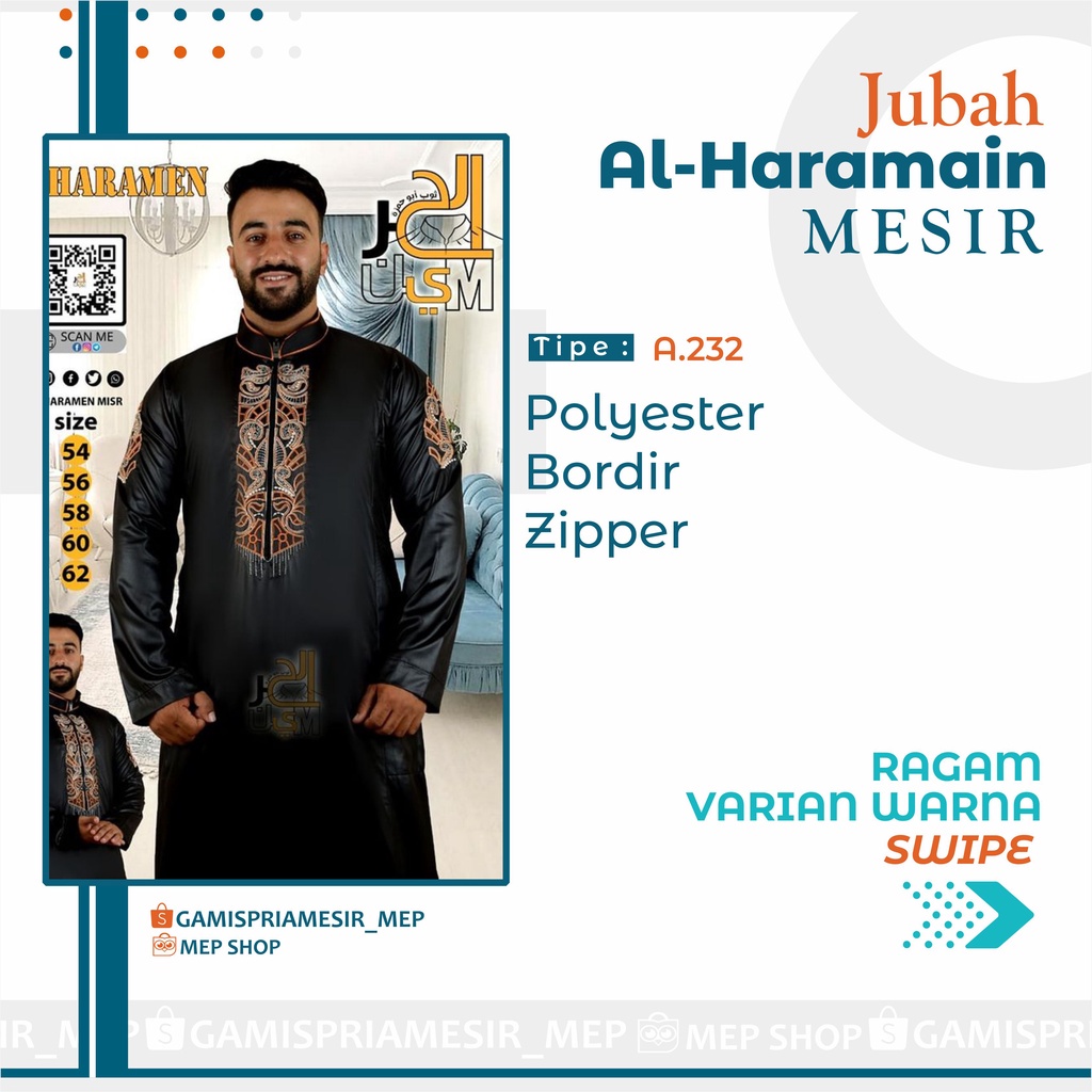 GAMIS PRIA AL HARAMAIN POLYESTER IMPORT MESIR ORIGINAL NON MANSET VIETNAM SAUDI LOKAL MADINAH SYIRKU