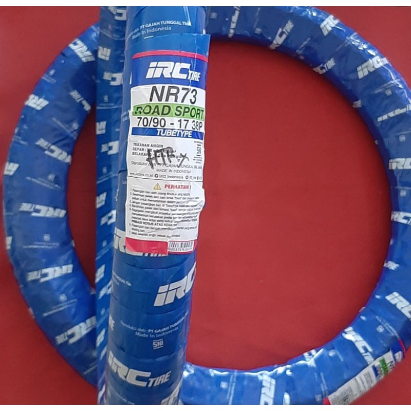 BAN MOTOR IRC NR73 UKURAN 70/90 R17 NON TUBELESS