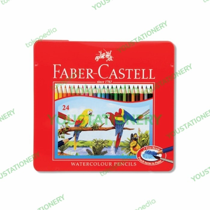 

Terlaris Faber Castell 24 Watercolour / Pensil Warna Water Colour 24 (Tin Case)