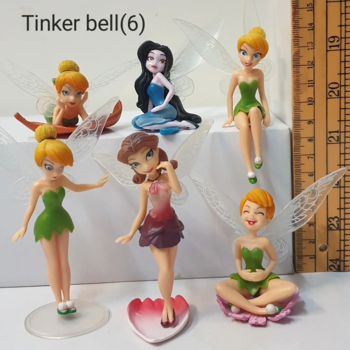 Figure Tinkerbell Set 6 Pajangan Topper Cake