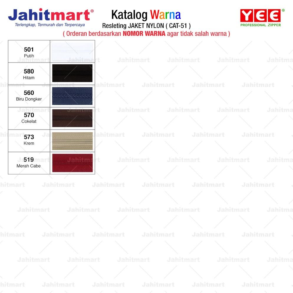 Limited Resleting Jaket Gigi Halus "Yee" / Jaket Nylon 26 Inci (65Cm) "Lusin"