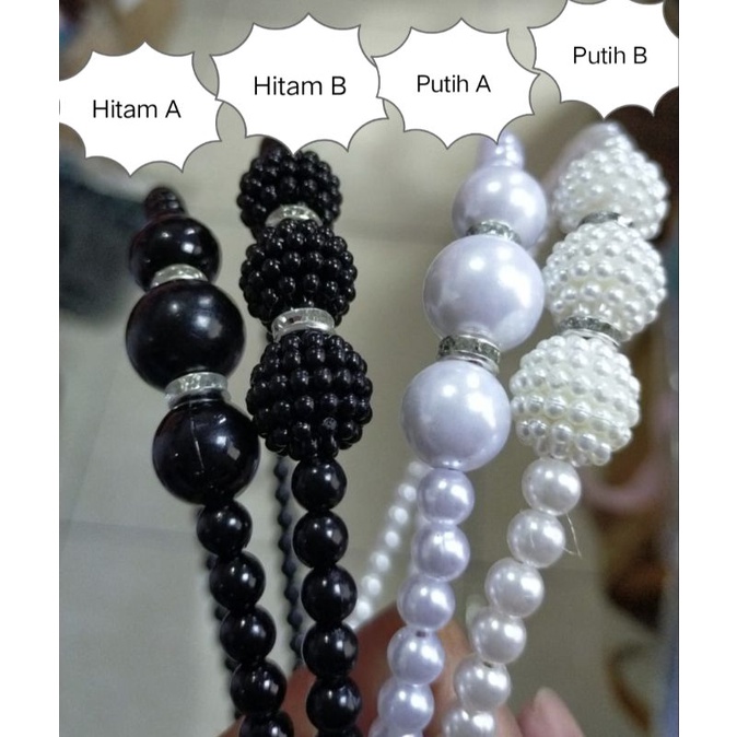 Bando Korea Mutiara Korean Pearl Handband Bandana Wanita