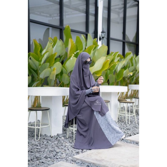 Samira Set Khizaanah Gamis Set Khimar