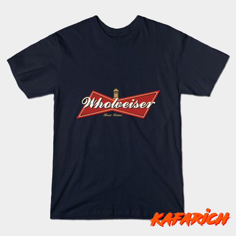 Kaos Custom Popular Whoweiser Beer Label Budweiser Doctor Who Tardis