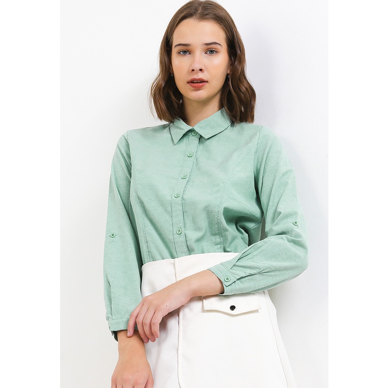 Kemeja Wanita Exit Original Polos Cewek Timeless Katun Poli Tanit Blouse Perempuan