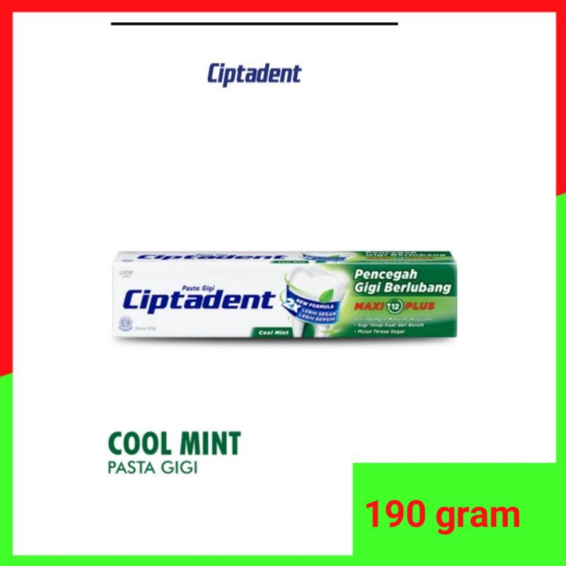 Ciptadent Pasta Gigi Cool Mint 190 gr/190 gram