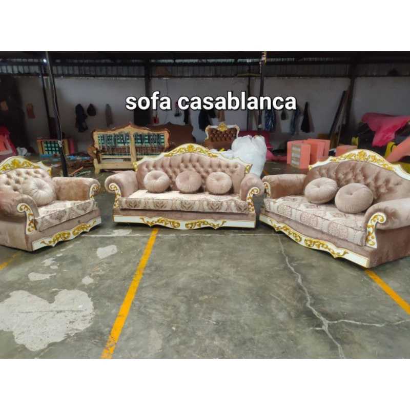 Sofa Casablanca/ Annapolis/ Benelli 321+Meja Sofa Ruang Tamu Cantik Empuk