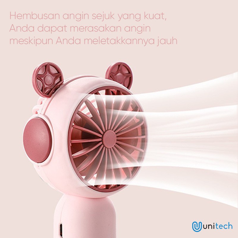 Kipas Angin Mini Portable Unitech / Kipas Tangan Genggam Rechargeable 9939