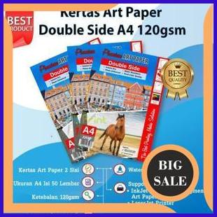 

50 pcs Kertas Art Paper A4 120gsm 120 gsm Print Foto Photo Double Side suku cadang 54PR23