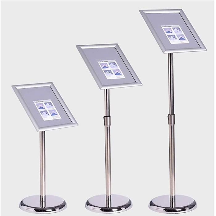 

Terlaris Rak Adjustable Standing Menu Frame Sign Holder Display A3 A4 Stainless