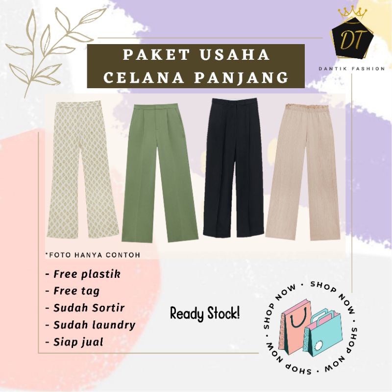PAKET USAHA MINI CELANA PANJANG WANITA / CELANA KANTOR / CELANA KULOT, DLL