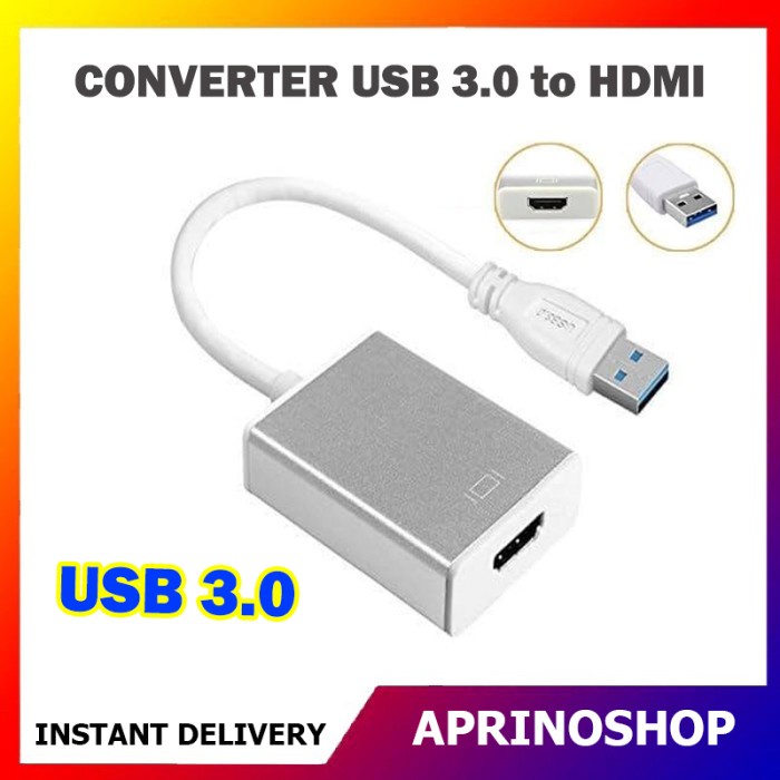 Converter USB 3.0 to HDMI Adapter Kabel Converter USB to HDMI