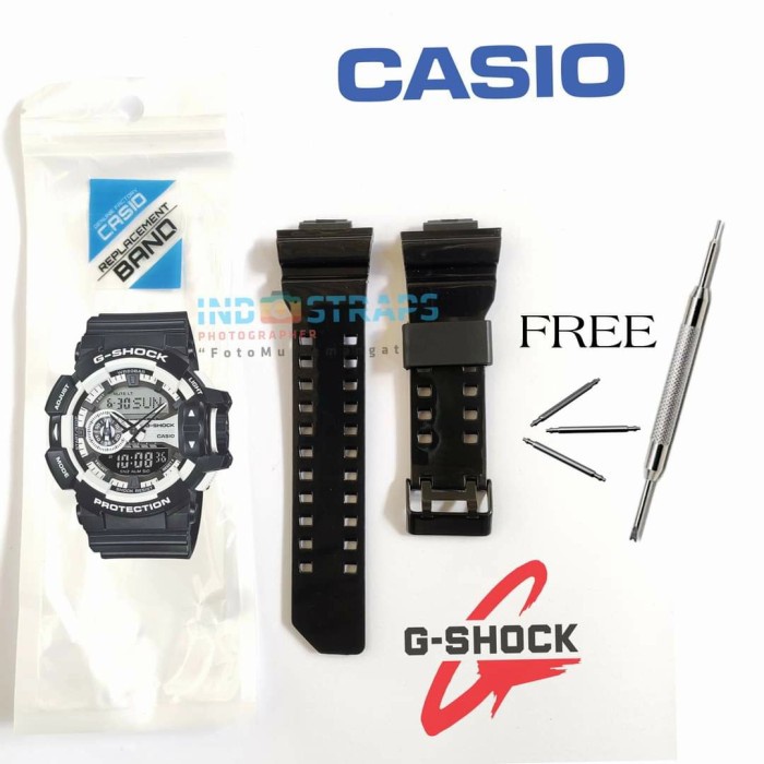 Strap Tali Jam Tangan Casio G-Shock Ga-400 Ga400 Original Oem Terlaris