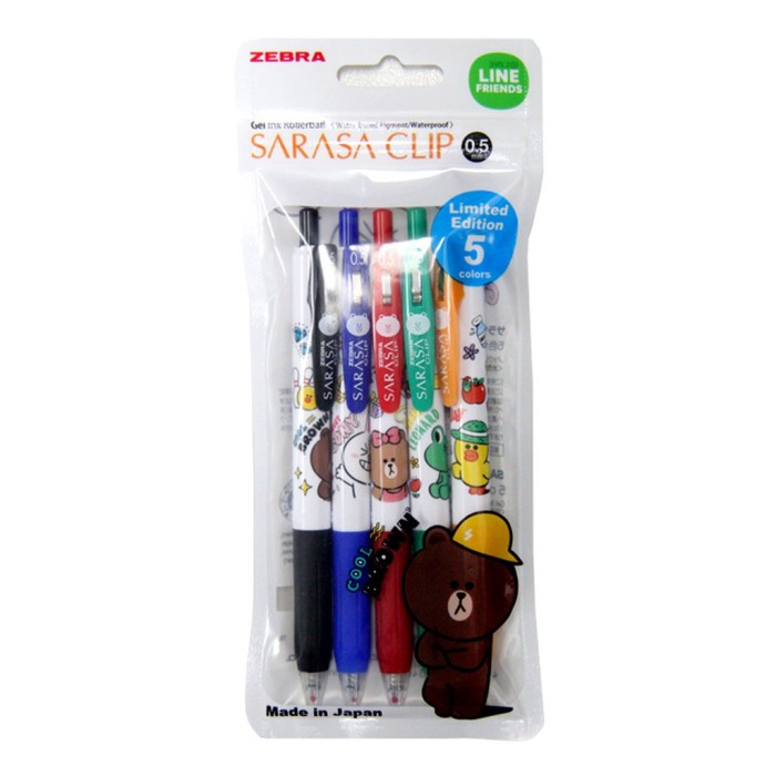 

Pulpen Zebra SARASA CLIP 0.5 Set 5 Limited Edition