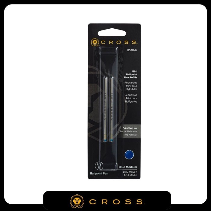 

CROSS MINI BP REFILLS MEDIUM BP Refill Blue 2 per card CR-8518-6