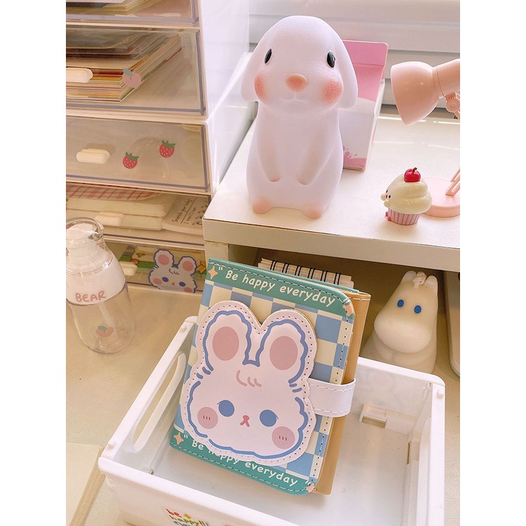 Sera cute bunny multi-card slot ins style short wallet niche design tri-fold cartoon girl student card holder