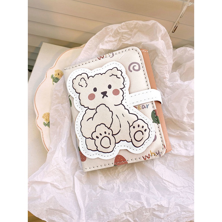 Sera original wallet niche design female cute bunny plaid student card bag with multiple card slots small ins style short style