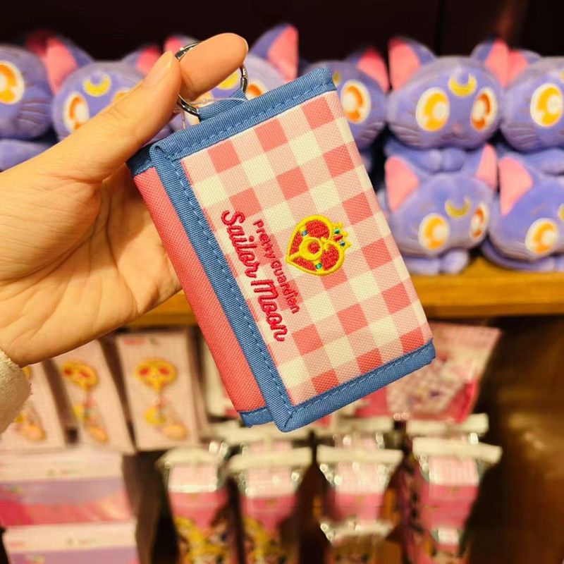 Sera Jepang Sailor Moon dompet koin lucu wanita bernilai tinggi 30% diskon tas kartu kanvas kartun ceruk pendek pasang