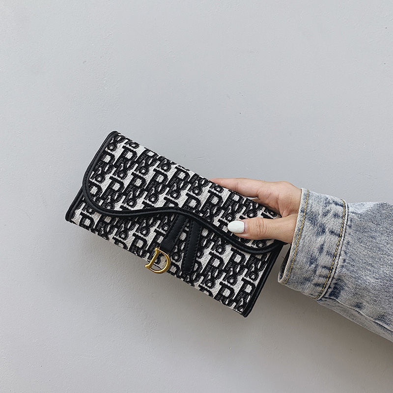 Sera Dompet Kecil Wanita 2023 Baru Ins Desain Ceruk Fashion Kecil Ultra Tipis Dompet Koin Wanita Dompet Panjang