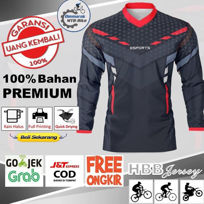 Promo - BAJU SEPEDA Pria Jersey Sepeda MTB Kaos Gowes Roadbike Trail Jersey Sepeda Wanita Lengan Pan