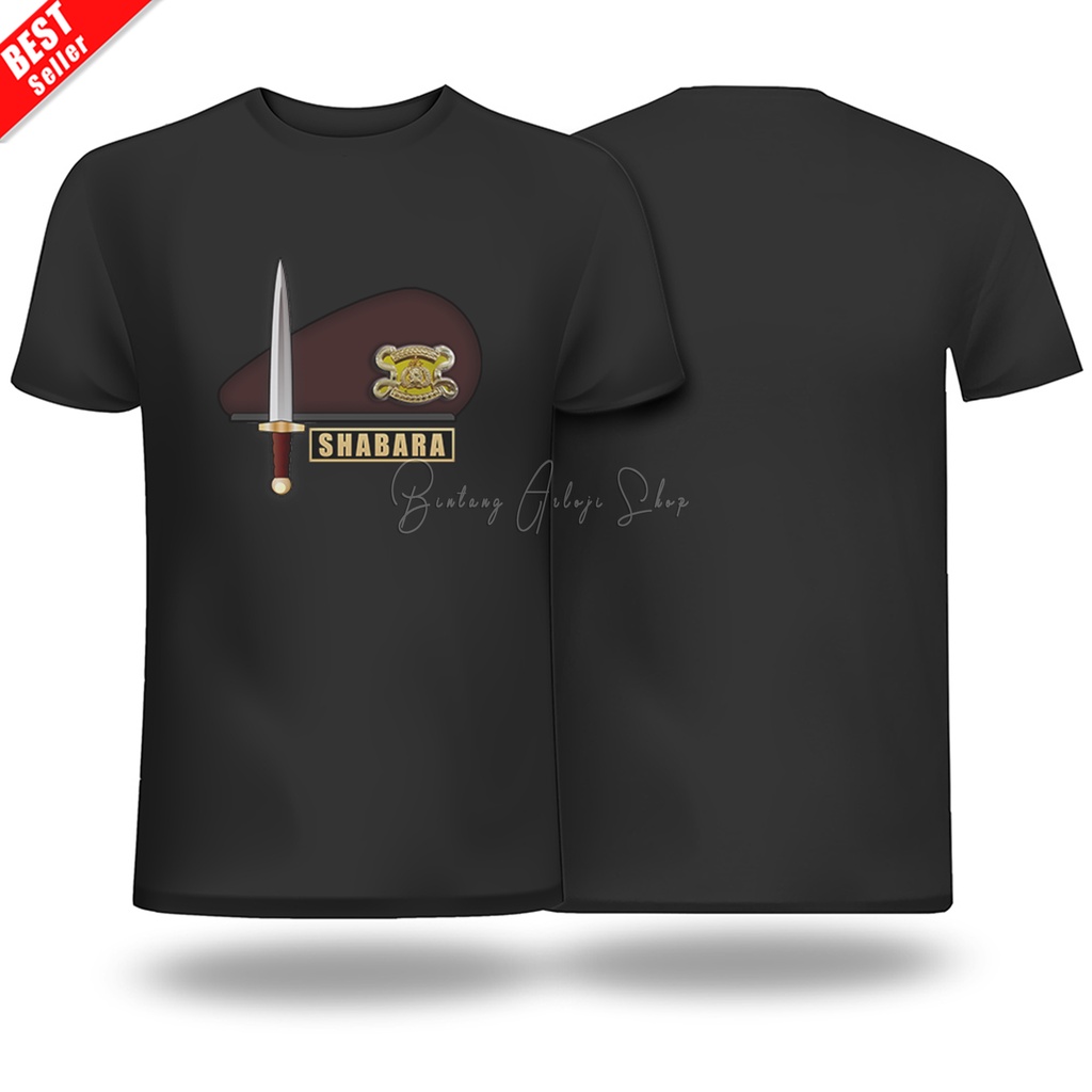 (Excusive) Kaos Custom SABHARA POLRI - Baret Coklat Light Gold