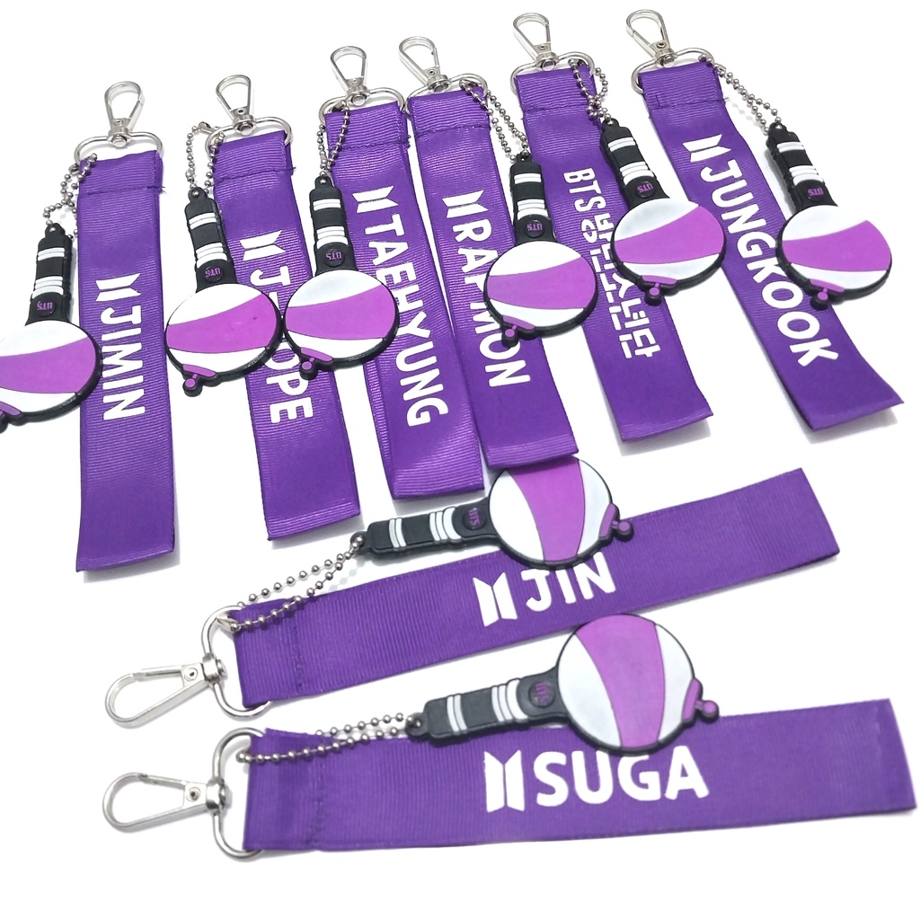 STRAP BTS MEMBER NAME KEYRING LANYARD BANGTAN BOYS JIMIN SUGA JUNGKOOK JIN RAPMON JHOPE TAEHYUNG