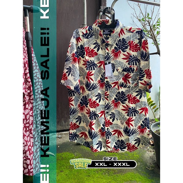 NEW! KEMEJA PRIA JUMBO XXL XXXL 2XL 3XL MOTIF MURAH PROMO OK SALE BIGSIZE KATUN ADEM HALUS DINGIN FM