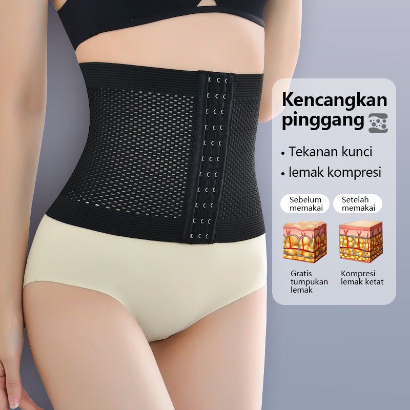 Korset Pelangsing Perut Model High Waist Korset Melahirkan Stagen Pengecil Perut