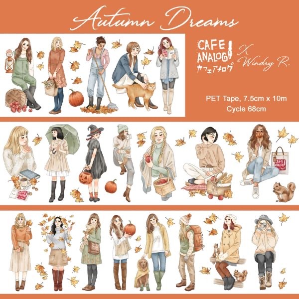 

DISKON Cafe Analog x Windry Ramadhina - Autumn Dreams PET Tape (FULL ROLL)