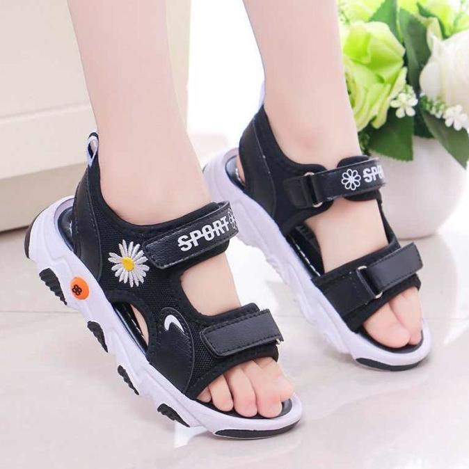 Sepatu Sandal Anak Korea Remaja Fashion Florist Sepatu Perempuan By