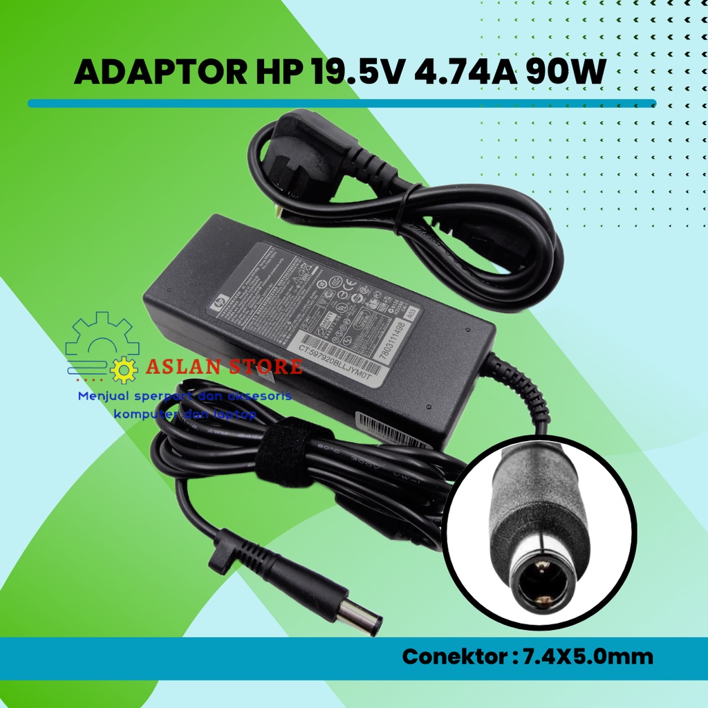 AC Power 19V 4.74A 90W Adaptor Charger HP EliteBook 2540p 2560p 2570p 6930p 8440p 8460p 8540p 8540w