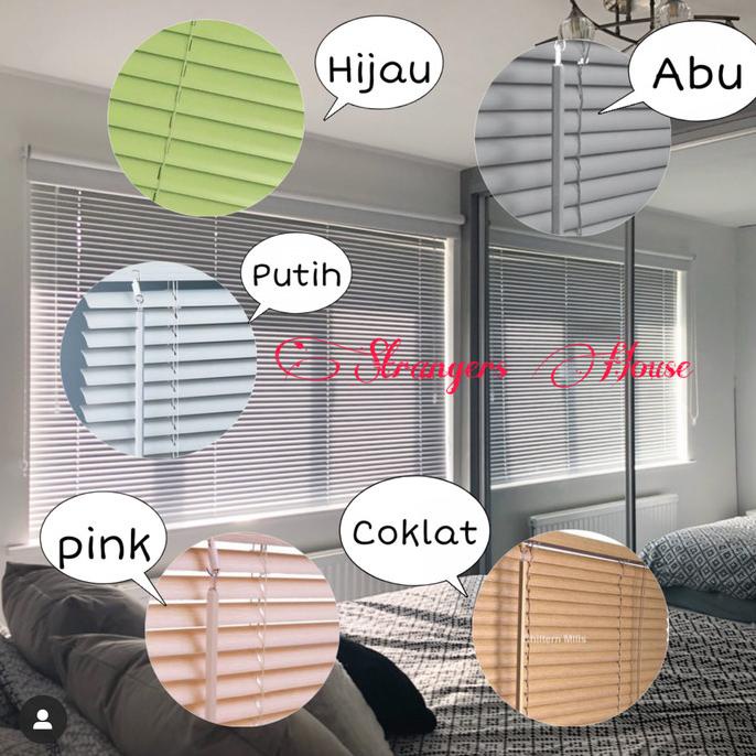Kerai plastik tirai Jendela Gulung roller blind horizontal blind krei