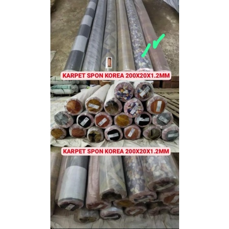 Karpet vynil pvc spon meteran lebar 2 meter tebal 1.2 mm