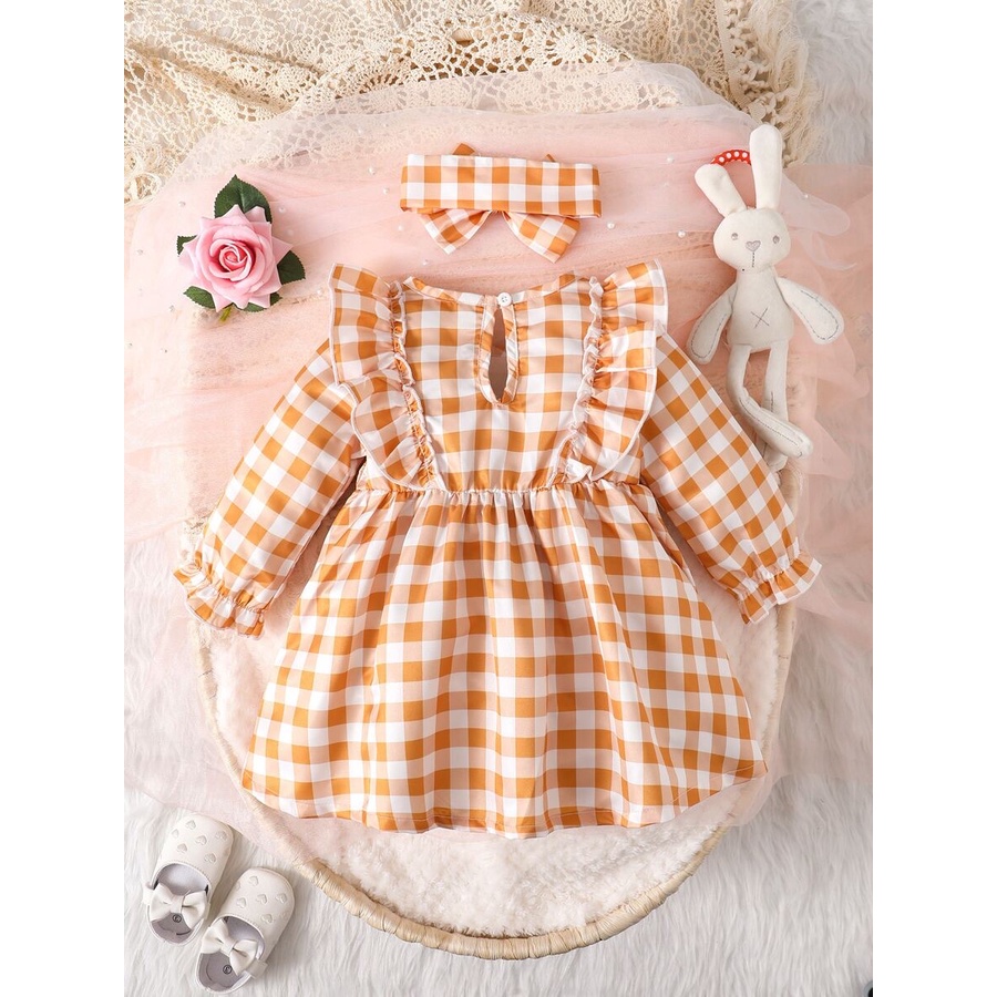 DRESS BAYI ANAK NESYA Kotak-kotak