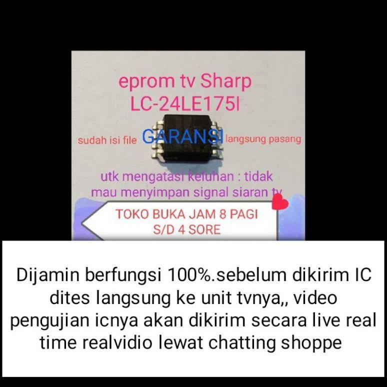[spin1] ic eprom firmware memory Sharp lc-24le175i LC-24LE1751 LC-24LE175I tt