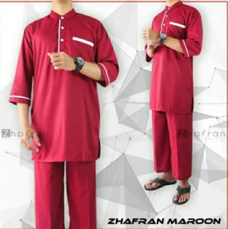 Cod set Zhafir zhafran KOKO PANJANG JUMBO SETELAN BAJU MUSLIM PRIA Setelan baju Koko Pakistan kurta 