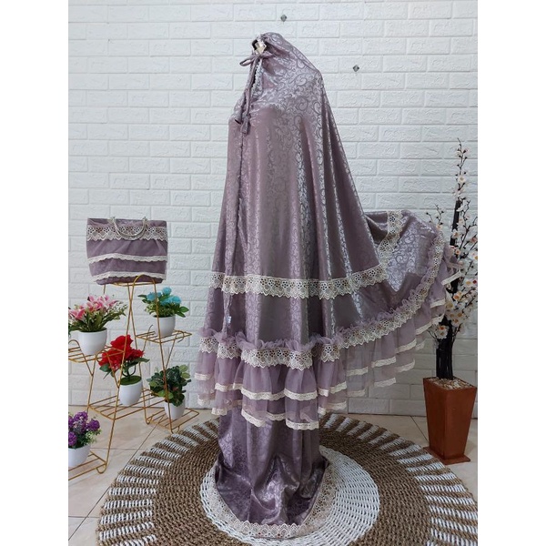 Mukena Zivana Armani Silk jaguar EMBOSS