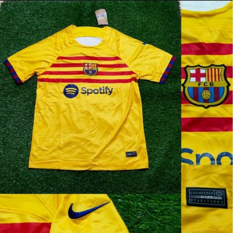 Jersey Kaos Baju Sepak Bola Barca Barcelona Away 3rd Third 4th Training Latihan Pre Match Prematch F