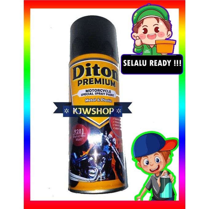 Stylish Red Matt 9281 DITON PREMIUM 400cc Merah Doff Dop Pilok Pilox murah