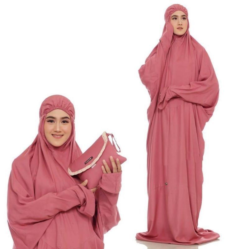 mukena terusan traveling