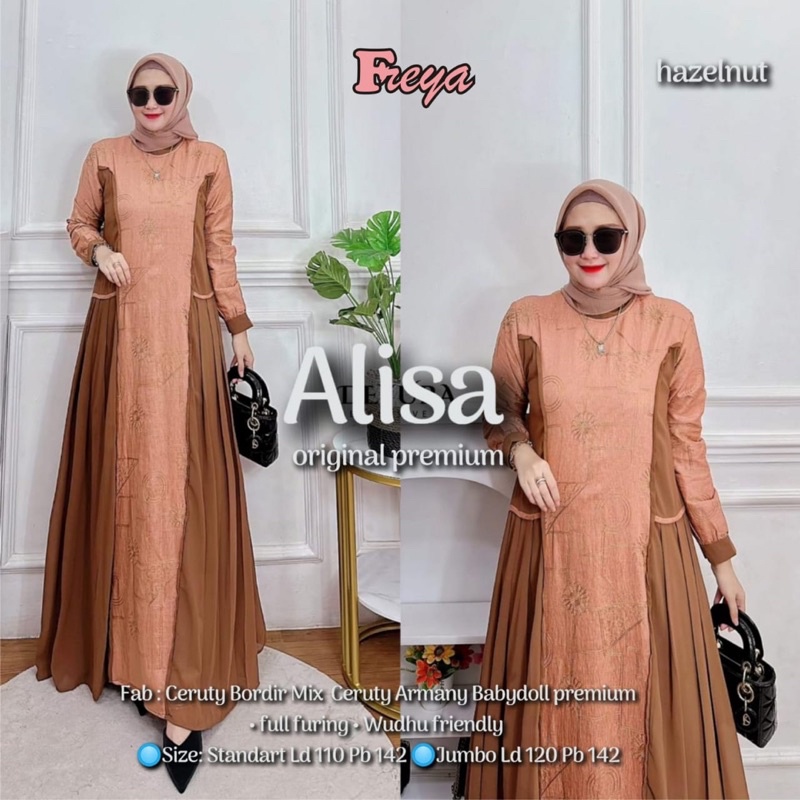 Alisa dress premium / gamis ceruty BY FREYA